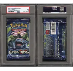 2016 Pokemon Evolutions PSA 7 MINT Graded Venusaur Sealed Booster Pack - Image 1