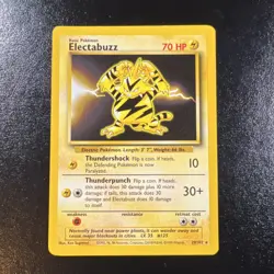 Pokemon Electabuzz 20/102 Base Set Rare NM Basic WOTC English 1999 - Image 1