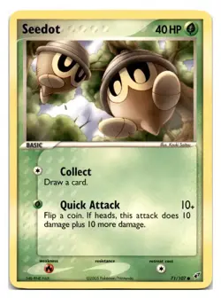 Seedot 71/107 Deoxys Common Light Play Pokemon DNA GAMES - Image 1
