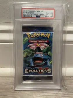 Pokemon Evolutions Booster Foil Pack Mega Venusaur PSA 8 2016 64120025 - Image 1