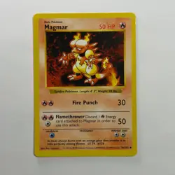 Pokemon TCG Magmar Base Set #36/102 WOTC Vintage 1999 Shadowless - Image 1