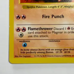 Pokemon TCG Magmar Base Set #36/102 WOTC Vintage 1999 Shadowless - Image 5