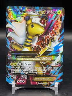 M Ampharos EX (Full Art) 88/98 Pokemon XY Ancient Origins English Mega NM - Image 1