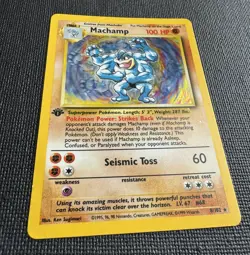 1999 Pokemon Base Set 1st Edition Machamp Holo 8/102 WOTC Vintage - Image 4