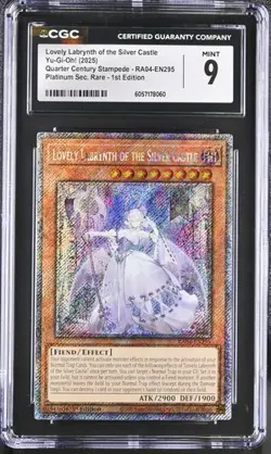 Lovely Labrynth Of The Silver Castle *CGC 9* RA04-EN295 *Plat Secret Rare*Yugioh - Image 1