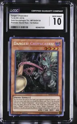 Danger! Chupacabra! *CGC 10* MP19-EN138 *POP 1* 2019 *Secret Rare* Yugioh - Image 1
