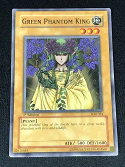 YUGIOH GREEN PHANTOM KING LOB-034 1ST COMMON (NM) NA PRINT - Image 1