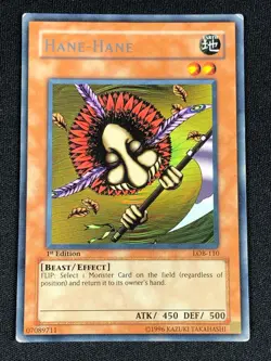 YUGIOH HANE HANE LOB-110 1ST RARE (LP) Asian English - Image 1