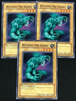 YUGIOH HITOTSU-ME GIANT LOB-002 1ST ASIAN ENGLISH X3 (NM) - Image 1