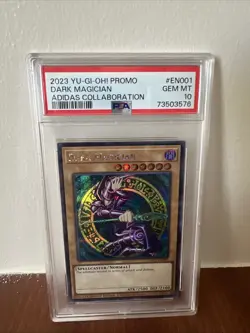 2023 YU-GI-OH! PROMO ADIDAS COLLABORATION #EN001 DARK MAGICIAN PSA 10 - Image 1