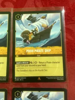 4x Disney Lorcana Azurite Sea - Pooh Pirate Ship | 32/204 | NM | Rare x4 - Image 2