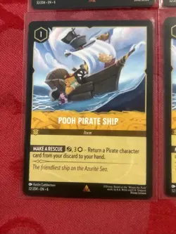 4x Disney Lorcana Azurite Sea - Pooh Pirate Ship | 32/204 | NM | Rare x4 - Image 4