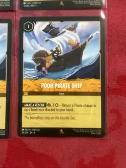 4x Disney Lorcana Azurite Sea - Pooh Pirate Ship | 32/204 | NM | Rare x4 - Image 5