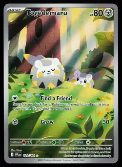 Togedemaru 104/094 Holo Illustration Rare Phantasmal Flames Pokemon Card - Image 1