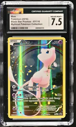 CGC 7.5 Mew 2016 Black Star Promos XY110 Mythical Collection Pokemon Card - Image 1