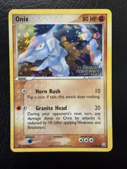 Pokemon Card - Onix Team Rocket Returns 69/109 Common Reverse Holo Stamped LP/NM - Image 1