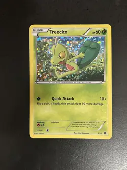 Pokemon Treecko 001/012 McDonald's 2015 Holo Promo Basic 60 HP TCG Card - Image 1