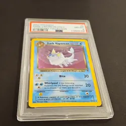 Pokemon 2002 Legendary Collection Dark Vaporeon Holo PSA 8 Card #9/110 English - Image 3