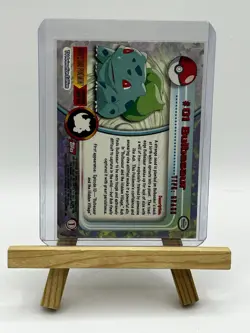 Pokemon Card - Bulbasaur #01 - Topps Series 1 - Black Logo - Image 2