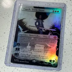 Elspeth, Storm Slayer (Borderless) [Tarkir: Dragonstorm] Foil - Image 1