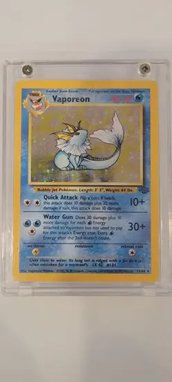 Vaporeon Holo Rare 12/64 Jungle Set Vintage 1999 Pokemon TCG Card NM Condition - Image 1