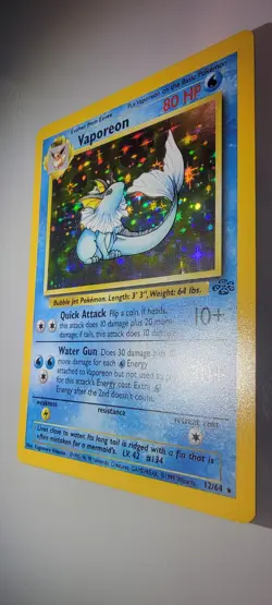 Vaporeon Holo Rare 12/64 Jungle Set Vintage 1999 Pokemon TCG Card NM Condition - Image 4