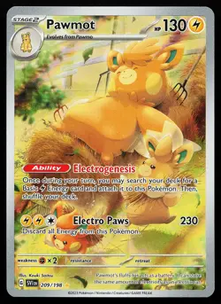 Pawmot 209/198 Holo Illustration Rare Scarlet & Violet Base Set Pokemon Card - Image 1