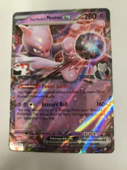 Pokemon TCG Team Rocket's Mewtwo Ex Play Prize Pack Series 8 Rare NM/M - Image 1