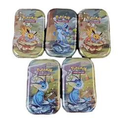 Pokemon TCG Scarlet & Violet Prismatic Evolutions Sealed Mini Tin -- Lot Of 5 - Image 1