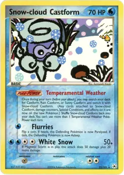Snow-cloud Castform - 25 - Hidden Legends (HL) 2004 - Pokemon - English - Image 1
