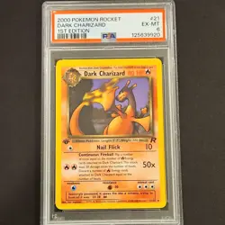 Pokemon 2000 Team Rocket Dark Charizard 1st Edition PSA 6 21/82 Rare English - Image 1