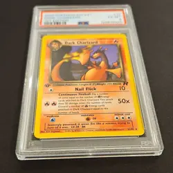 Pokemon 2000 Team Rocket Dark Charizard 1st Edition PSA 6 21/82 Rare English - Image 3