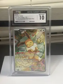 CGC 10 EEVEE 173 PRISMATIC ETB BLACK STAR PROMO POKEMON GEM MINT - Image 1
