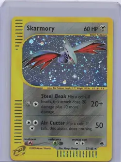 Skarmory 27/165 Holo Rare Expedition Base Set Pokemon Holo Moderately Played - Image 1