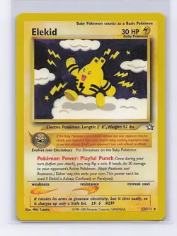 Elekid 22/111 Rare Neo Genesis Pokemon Unlimited Lightly Played - Image 1