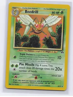 Beedrill 18/75 Rare Neo Discovery Pokemon Lightly Played - Image 1