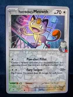 Team Rocket's Meowth - 149/182 Sv10: Destined Rivals Reverse Holo - Pokemon TCG - Image 1