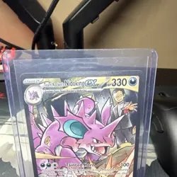 Pokemon Team Rocket's Nidoking EX 233/182 Destined Rivals Holo Rare HP 330 - Image 5