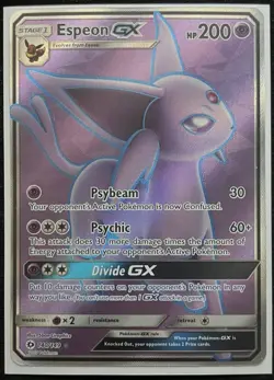 Pokemon Sun & Moon Base Set— Espeon GX Full Art 140/149 Near Mint ++ - Image 1
