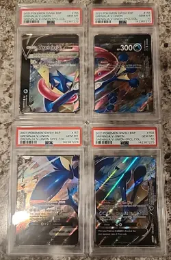 Pokemon 2021 Greninja V Union Promo Set Sequential Order PSA 10 Set - Image 1