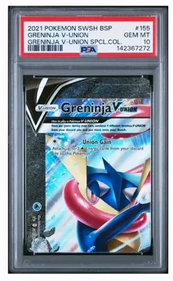 Pokemon 2021 Greninja V Union Promo Set Sequential Order PSA 10 Set - Image 2