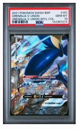 Pokemon 2021 Greninja V Union Promo Set Sequential Order PSA 10 Set - Image 4