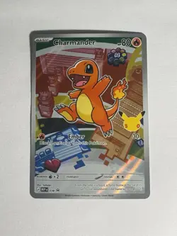 Charmander 038 Illustration Rare Black Star Promo Pokemon TCG 30th Anniversary - Image 1