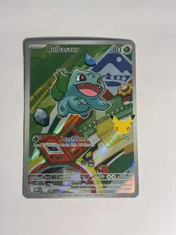 Pokemon Bulbasaur MEP 037 First Partner Illustration Rare Promo 30th Anniversary - Image 1