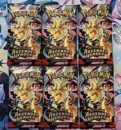 Pokemon Ascended Heroes Booster Pack Lot Of 6 Factory Sealed - Image 1