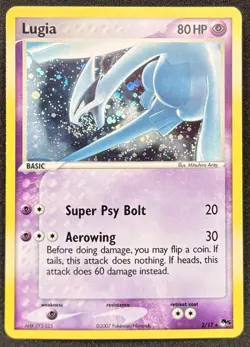 2007 Pokemon LUGIA POP Series 5 Holo Rare #2 MOUTH SWIRL & HOLO BLEED LP/MP - Image 5