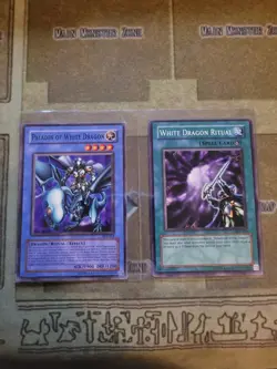 YUGIOH PALADIN OF WHITE DRAGON VLP + WHITE DRAGON RITUAL SKE COMMON UNLIMITED NM - Image 1