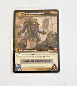 Landro Longshot WoW TCG Card - UNSCRATCHED Loot Card - World of Warcraft NM - Image 1