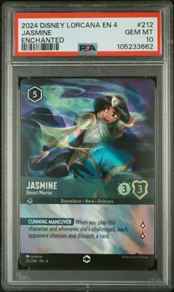 2024 Disney Lorcana ENCHANTED Jasmine #212 PSA 10 #3662 - Image 1