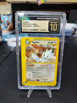 (POP 5) CGC 10 PRISTINE Pokemon Aquapolis Togetic 2003 39/147 Card - Image 1